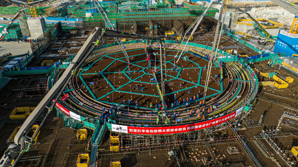 山东招远核电项目1号机组建设现场。受访者供图